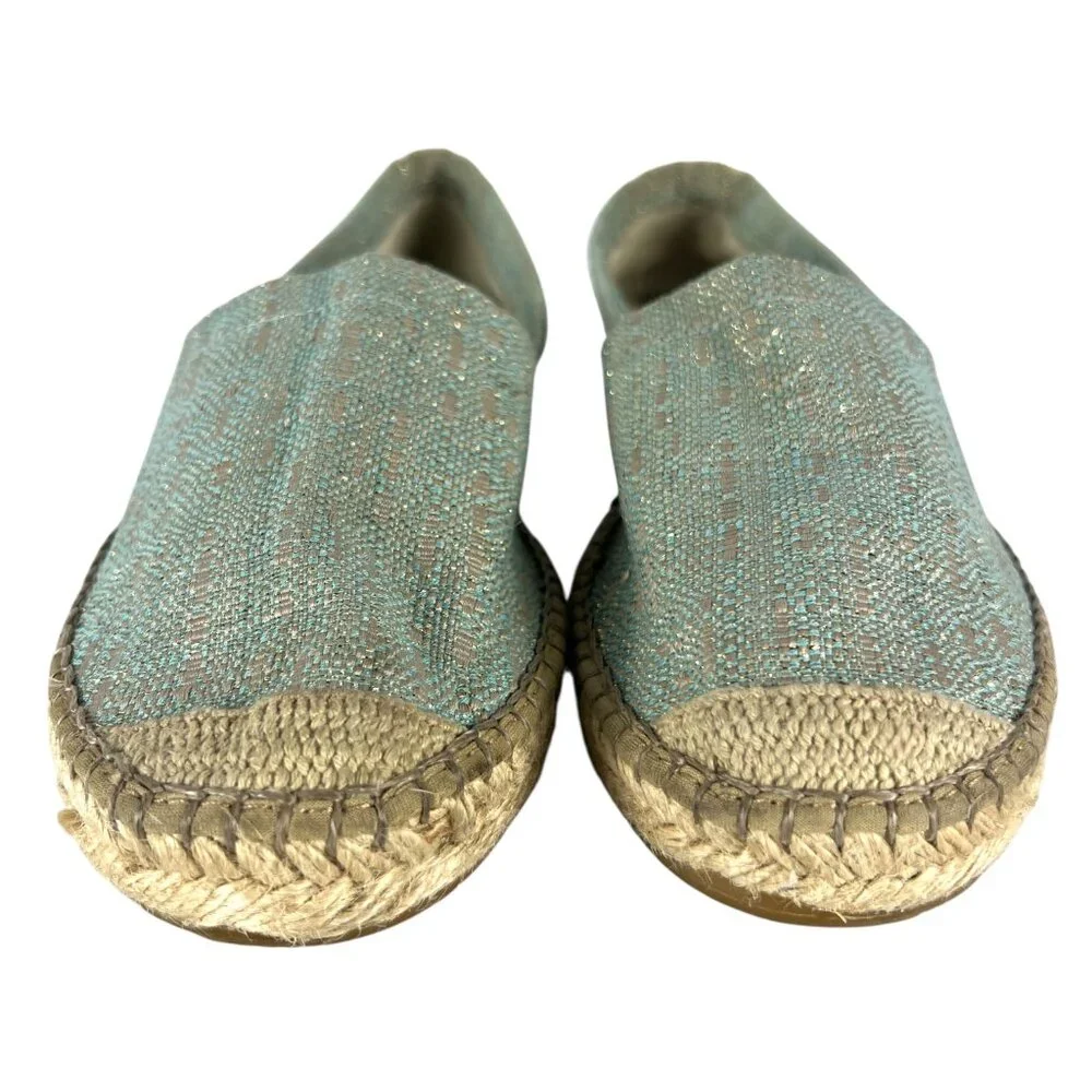 Ilse Jacobsen Slip-On Jute Espadrilles in Metallic Blue Size EU 41 US 10.5 - 11
